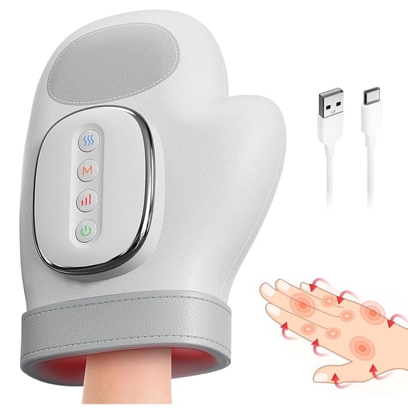 Clearance！Hand Massager with Heat & Compression - Relieves Hand Fatigue & Soreness - Wrists & Fingers Massager for Stress & Pain Relief - Cordless Hand Massager for Arthritis & Carpal Tunnel