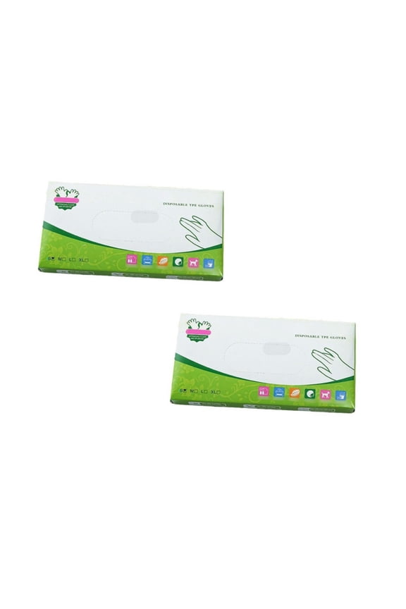 Clearance Hand protection equipment under $5,Disposable Gloves Grade Tpe Gloves Film Gloves Transparent Thickened TPE Gloves Disposable(Large) 2PC