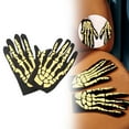 thumbnail image 1 of Clearance Hand protection equipment under $5,Halloween Bone Skeleton Goth Racing Full Gloves 1PC, 1 of 9
