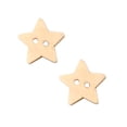 thumbnail image 1 of Clearance Handmade buttons under $6,100Pcs Star Shape 2 Holes Wooden Buttons Painting Sewing Scrapbooking Decoration 2PC, 1 of 8