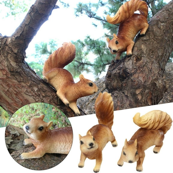 Clearance Hangs under $15,Squirrel Statue Garden Hanging Statue Decoration Outdoor Statue Squirrel Decoration Animal Statue Sculpture Decoration For Tree Courtyard Patio Decoration