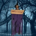 thumbnail image 1 of U.S Decorative Home Decoration, Realistic Hanging Skeleton With Witch Hat, Halloween Skeleton Purple, One Size, 1 of 8