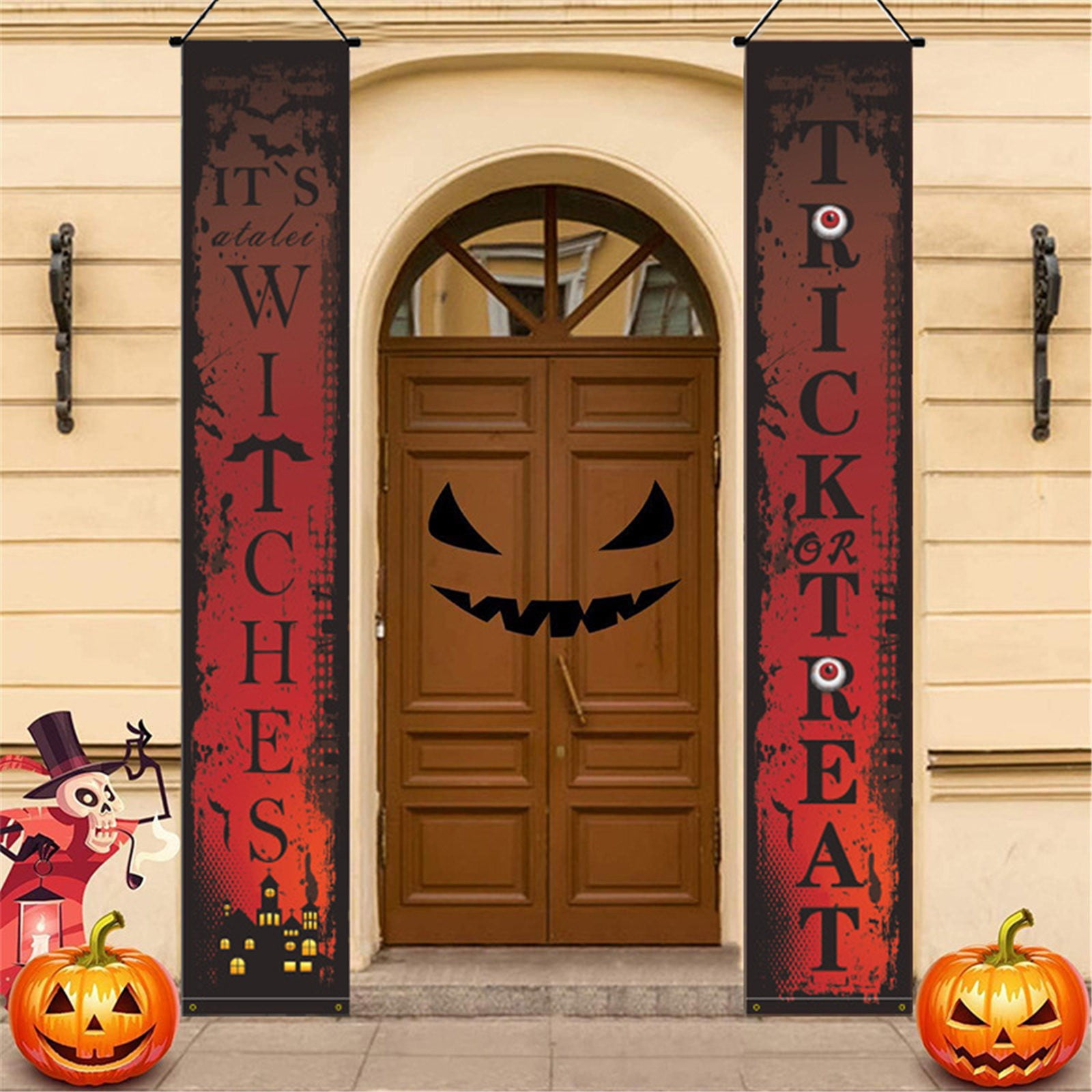 Clearance Hangs under $5 Halloween Banner Halloween Decoration Outdoor