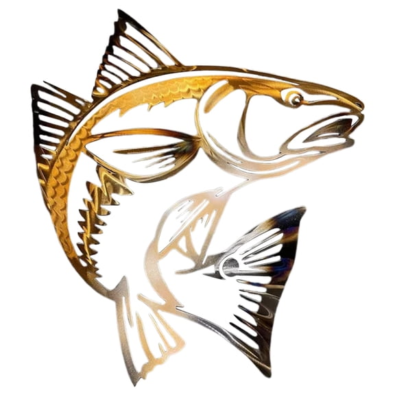 Clearance Hangs under $5,Metal Fish Wall Art Decor Hanging Fish Cabin Decor Vintage Fish Decor For Home Living Room Bedroom Farmhouse Garden Artwork Gift