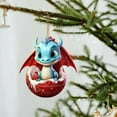 Clearance Hangs under 1 Christmas Cute Dinosaur Egg Pendant Mini Blue