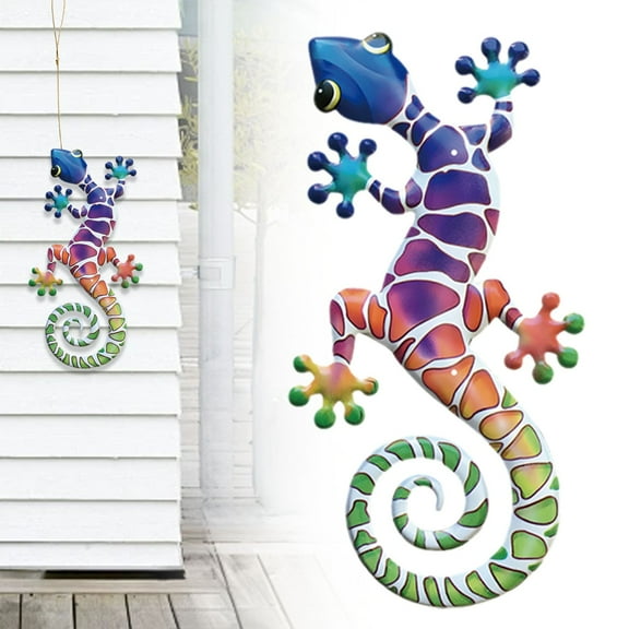 Clearance Hangs under $1,Metal Gecko Wall Decor Metal Wall Decor Outdoor Wall Sculpture Metal Wall Decor For Patio Garden Restaurant Home