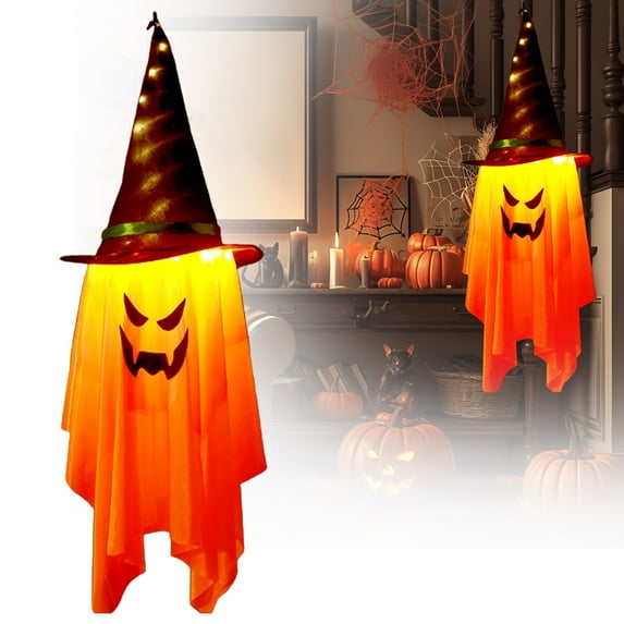 Clearance Hangs under $5,Halloween Witch Hat LED String Lights – Hanging Decor For Indoor Scary House And Atmosphere Decoration