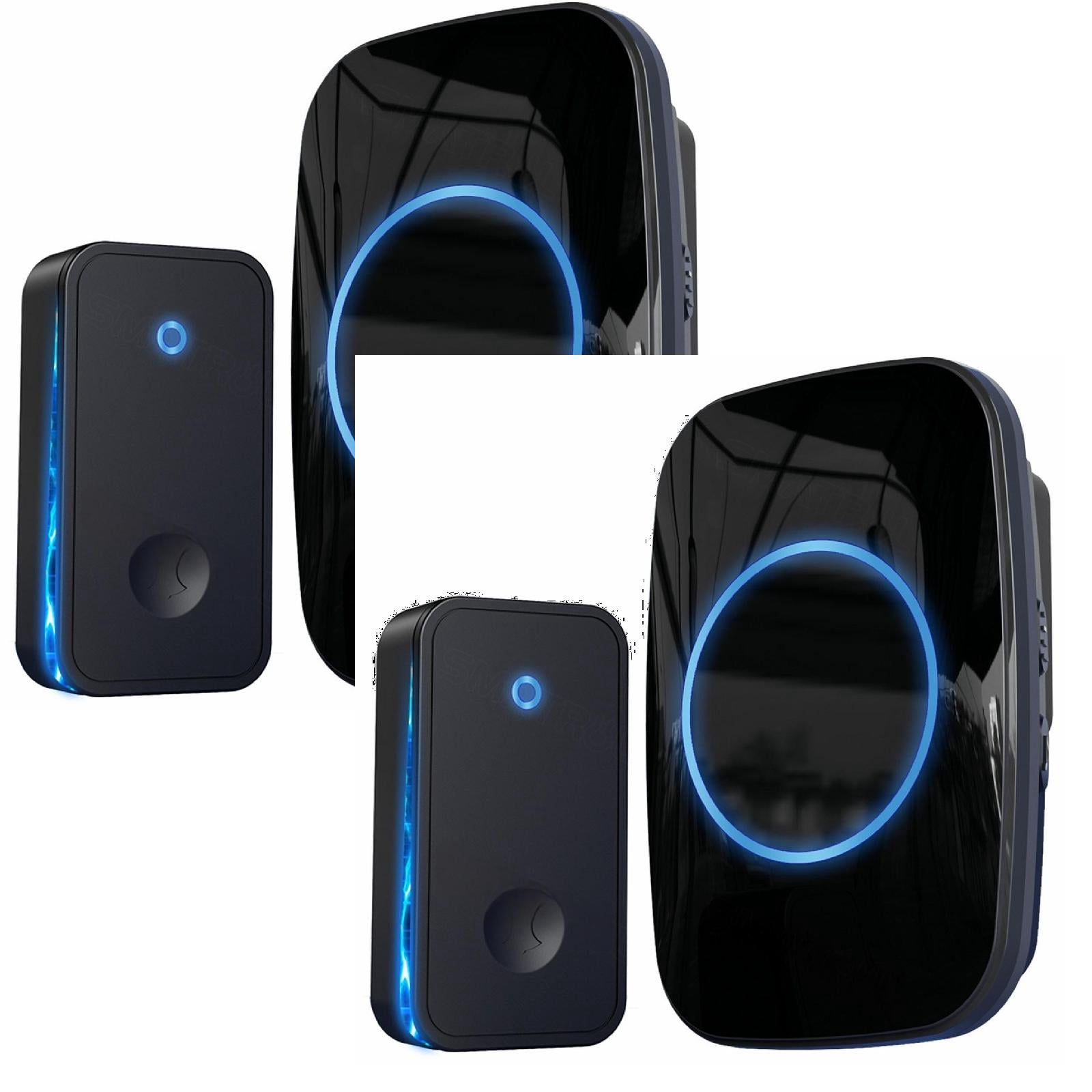 Clearance Hardware door stopper under $20,Self Powered Wireless Household Doorbell AC Musical Chime & Elderly Call (Battery ) 2PC