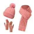 thumbnail image 1 of Clearance! Hassda Hat Gloves Set Scarf Gloves Hat Set for Teen Girls Women&Men Autumn Winter Warm Hat Scarf Gloves Three Pieces Scarf Gloves Hat Set, 1 of 4