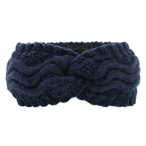 Hassda Clearance Fashion Head Bands Womens Winter Headbands Fuzzy Lined Ear Warmer Cable Knit Thick Warm Crochet Headband Gifts