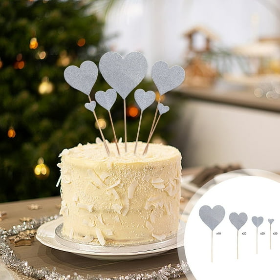 Heart Cocktail Picks - 70-Piece Wooden Heart Skewers Appetizer Toothpicks for Fruit Cheese Decor Christmas Valentine’s Party Supplies Wedding Cocktail Garnish Drink Sticks