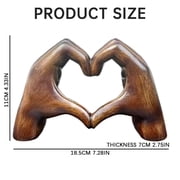 Clearance! Heart Hands Sculpture Wooden Hearts Hand Sculptures,love Gesture Resin Statue Home Living Room Desktop Ornament