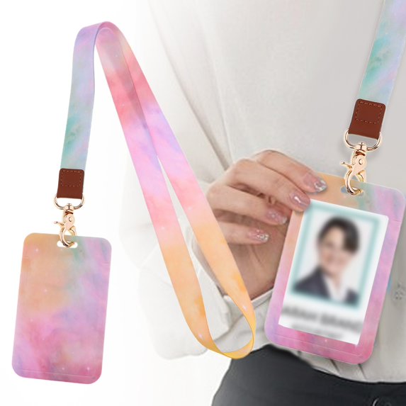 Clearance Heart Shaped Cell Phone Lanyard With Sliding Card Holder Adjustable Braided Strap For O Ffice ID Cards PVC Leather