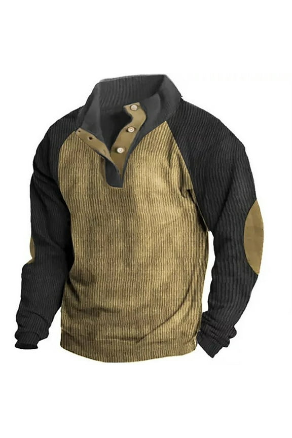 Clothing Henley T Shirts for Men Long Sleeve Button Henley T-Shirts Fashion Casual Button Solid Color T Shirt Top Casual Basic Tops