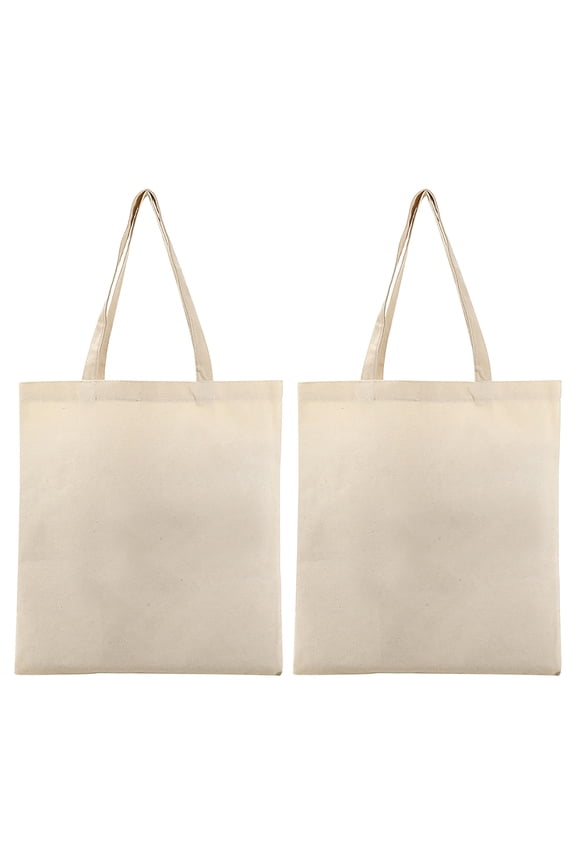 Canvas Tote For Diy Cotton Reusable Shopping Bag, 15.7\"H X 11.8\"W Fashion Tote, Custom Design Gift Bag for DIY Crafts, Durable Natural Canvas Tote for Groceries, Arts & More