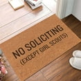 thumbnail image 1 of Hewann Doormat No Soliciting Doormat | Funny Welcome Entryway Mat | Non-Slip Carpet Rug | for Home, Office & RV | Polyester | Easy to Clean | Multicolor Doormat, 1 of 7