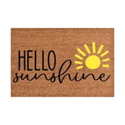 Clearance! Hewann Funny Welcome Mat Summer Hello Sunshine Doormat - Funny Cute Welcome Mat for New Home - for Entryway, Garage, Porch, and Indoor Use - Decorative Gift for Friends and Family