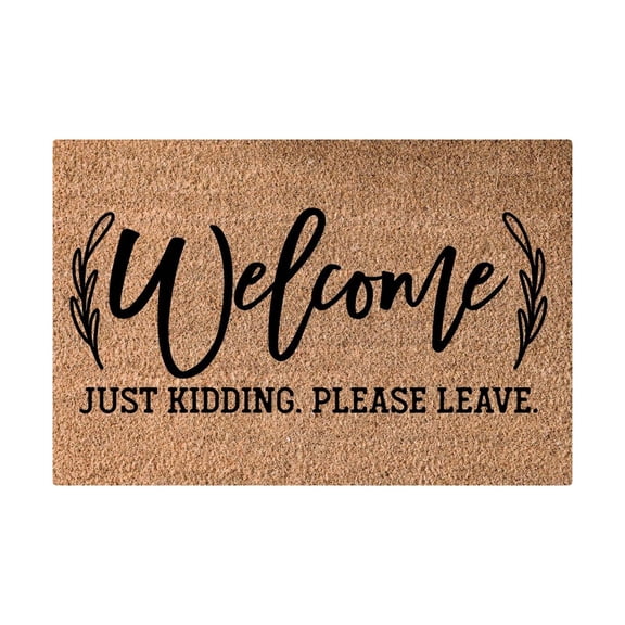 Hewann Indoor Outdoor Mat Funny Cute Doormat - Welcome Friends Home Entry Mat, Low-Profile Design, Indoor Outdoor Rug for Front Door, Great Gift for New Homeowners Indoor Outdoor Mat
