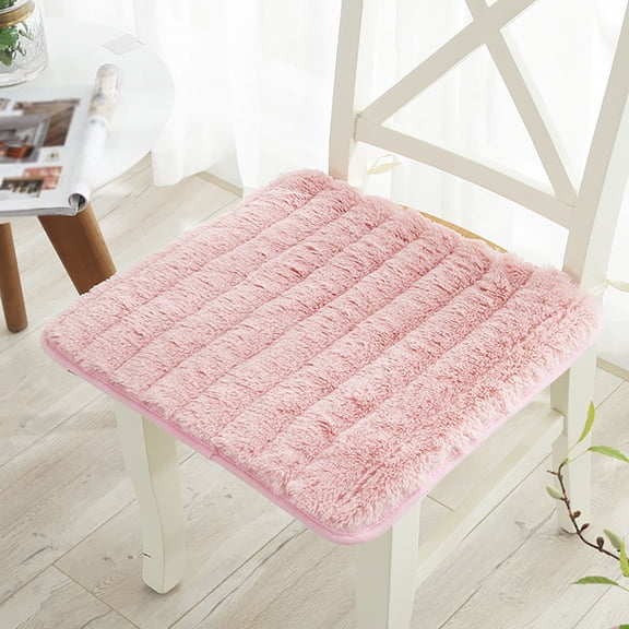Hewann Non-Slip Chair Pad Super Soft Plush Chair Cushion for Winter, Non-Slip Waterproof Seat Cushion, for Home Office, Dining, Dorm, Library - 40x40cm, Grey
