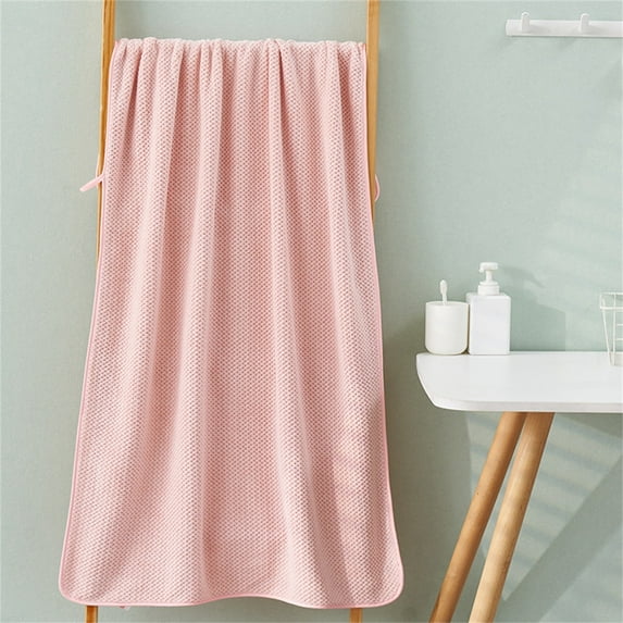 Hewann Oversized Bath Sheet Coral Velvet Bath Towel - Thickened Pineapple Check, Extra Large, Absorbent, Quick Drying, Lightweight Towel for Home, Gym, Beach or Spa - Gift Idea