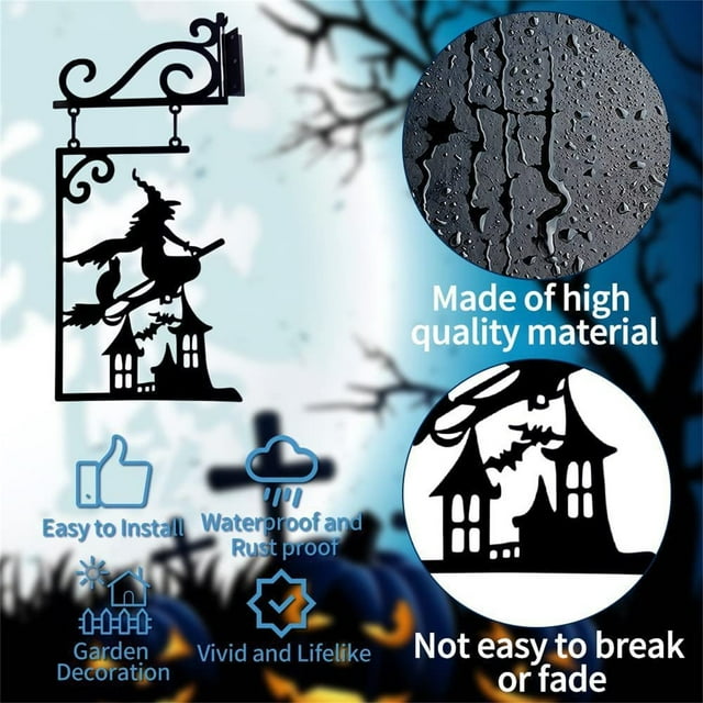 Clearance! Hewann Pendant Halloween Ornament Metal Halloween Wall Art