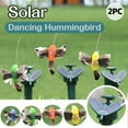 Clearance! Hewann 2Pc Garden Decor Solar Dancing Hummingbird Solar
