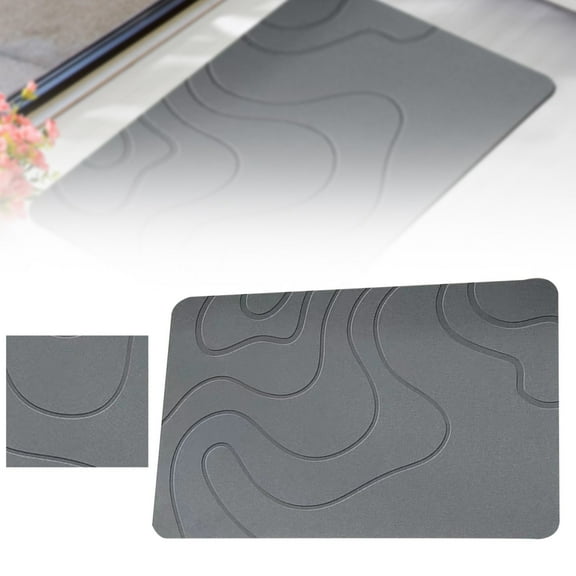 Hewann Stone Bath Mat Stone Bath Mat Diatomaceous Earth Bath Mat - Super Absorbent Non Slip Diatomite Shower Mat for Quick Drying Bathroom - Elegant Home Decor