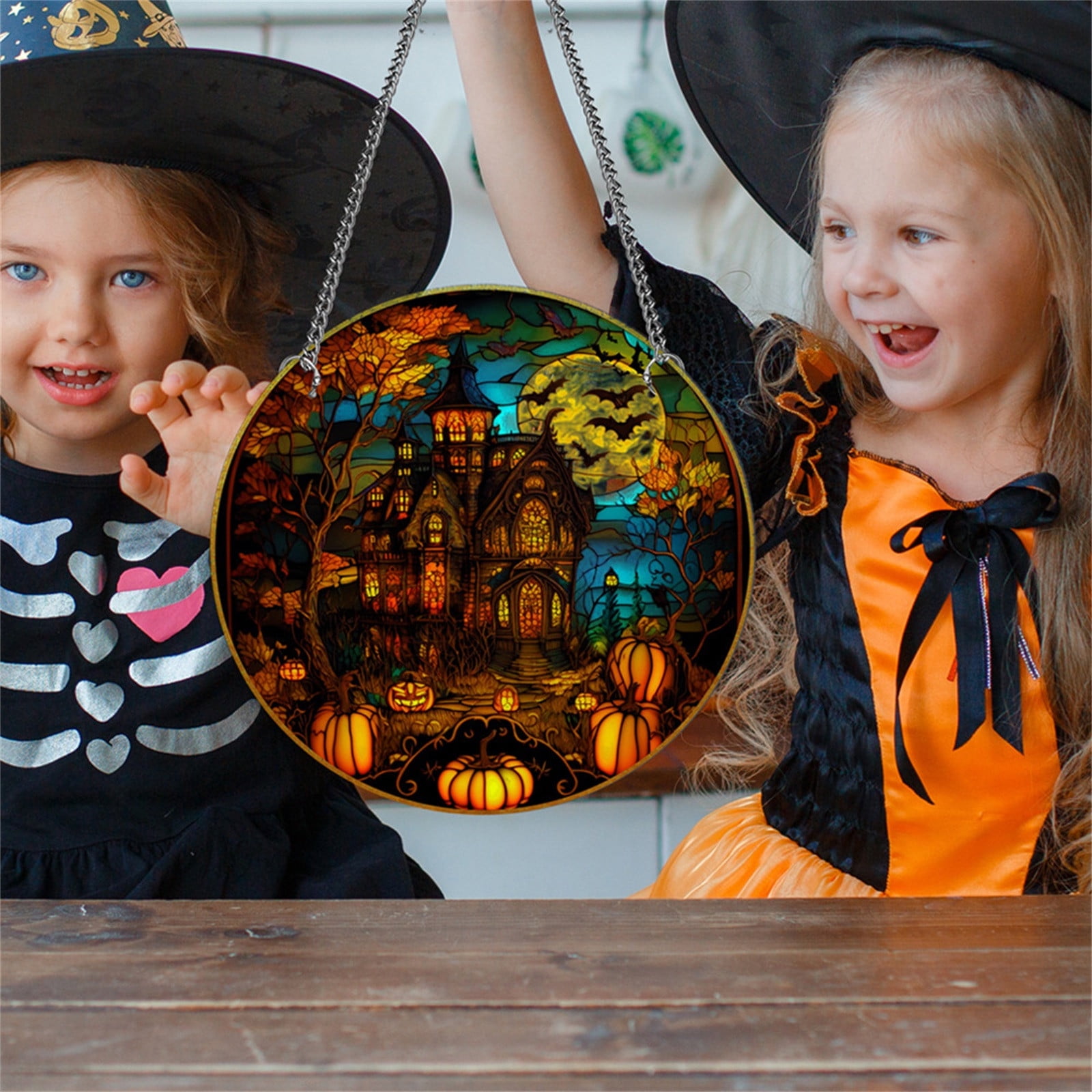 Clearance！Hexang Halloween Decorative Hangings Halloween House Door