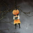 Clearance！Hezzwei Retro Halloween Cat Barrel Wooden Pendant Christmas