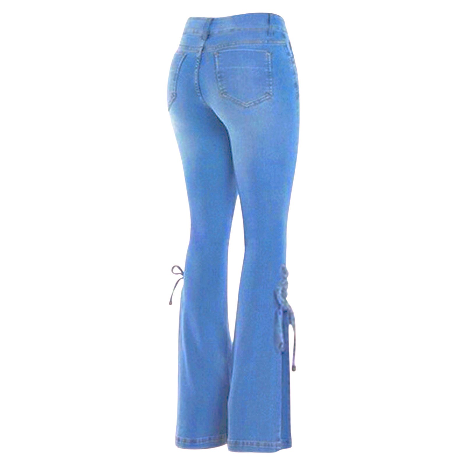 Clearance! High Waisted Jeans for Women Solid Pants Color Jeans Women