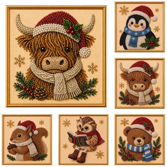 Clearance! Highland Cow Diamonds Painting Kit with Frame 8‘’, Easy to ...