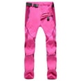 thumbnail image 1 of Clearance Hiking Pants Men,Men's Snow Ski Hiking Pants Waterproof Fleece Lined Pants Outdoor Mountain Softshell with Belt, 1 of 3