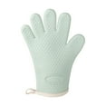 thumbnail image 1 of Clearance! Hilingoto Anti-Scalding Heat Insulation Gloves High Temperature Resistant Thick Baking Microwave Oven Gloves Mint Green, , Oven Gloves, Heat Resistant, Silicone, Baking Mitts, Mint Green, 1 of 8