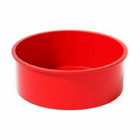 Clearance! Hilingoto Bakeware, Silicone Cake Mold 6 Inch Red, Silicone Cake Pans for Baking Round Cake for Cupcake Cheese Cakes and Cakes Non Stick Silicone Bakeware Sets 6.3X2.8X2.8Inch