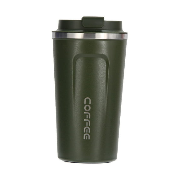 Warehouse Clearance! Hilingoto, Travel Mug Insulated Coffee Cup With Leakproof Lid Vacuum Insulation Stainless Steel For Hot And Cold Water Coffee And Tea 510ml Green