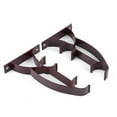 thumbnail image 1 of Clearance! Hilingoto Double Rod Curtain Rod Bracket Brown, Shelves, Double Rod Holder Curtain Pole Bracket Heavy Duty Metal Aluminum Alloy 2Pcs, Brown, 1 of 2