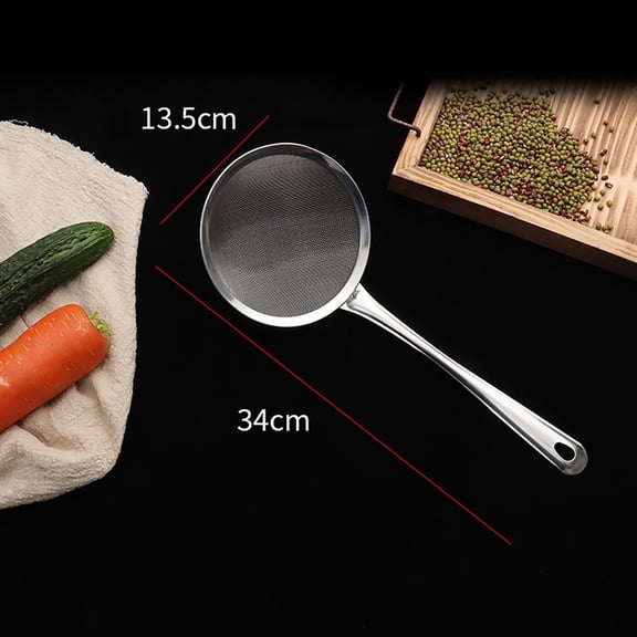 Clearance! Hilingoto Funnel, Kitchen Stainless Steel Colander C, Kitchen Stainless Steel Strainer Soy Milk Filter Household Dredge From The Oil Lattice Foam Juice Net Leak 11.8X5.5X2Inch