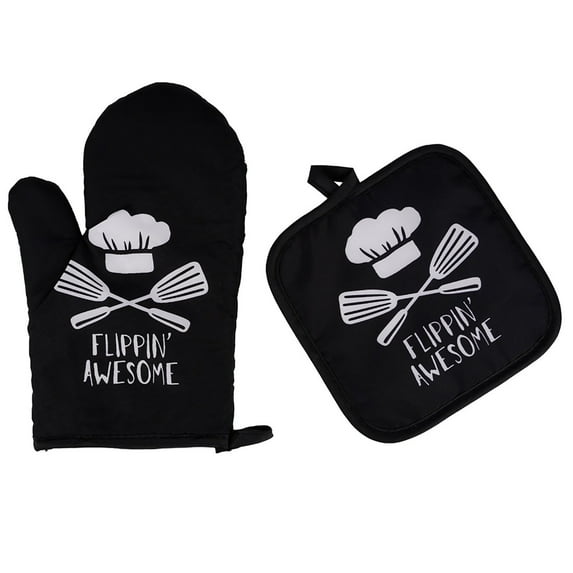 Clearance! Hilingoto Oven Mitts, Oven Mitts And Pot Holders Sets, Heat Resistants Oven Mitts Soft Cotton Lining And Non-Slip Surface Safes for Baking, Cooking, Bbq