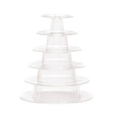 Clearance! Hilingoto Pastry Rack, Stand Cake Round Tower Macaron Plastic Display Stand 6-Layer Cake Rack, Cake Tower Clearance Sale