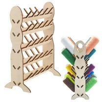 Hilingoto Removable needle and thread storage rack, Shelves Thread Spool Rack Bobbin Holder Stand Storage For Spools Of Braid Organizer Hair Wooden Christmas clearance