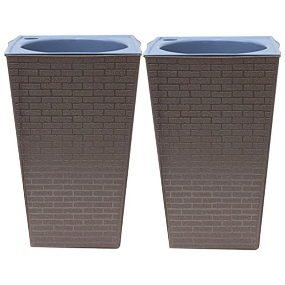 Clearance! Hmlai 2Pc Tall Self Watering Indoor Outdoor for Patio Planter Pot Decorative Gardening and Décor Square, Tall Floor-Standing Orchid Pot (Qty: 2*Flower Pot), Flower Pots