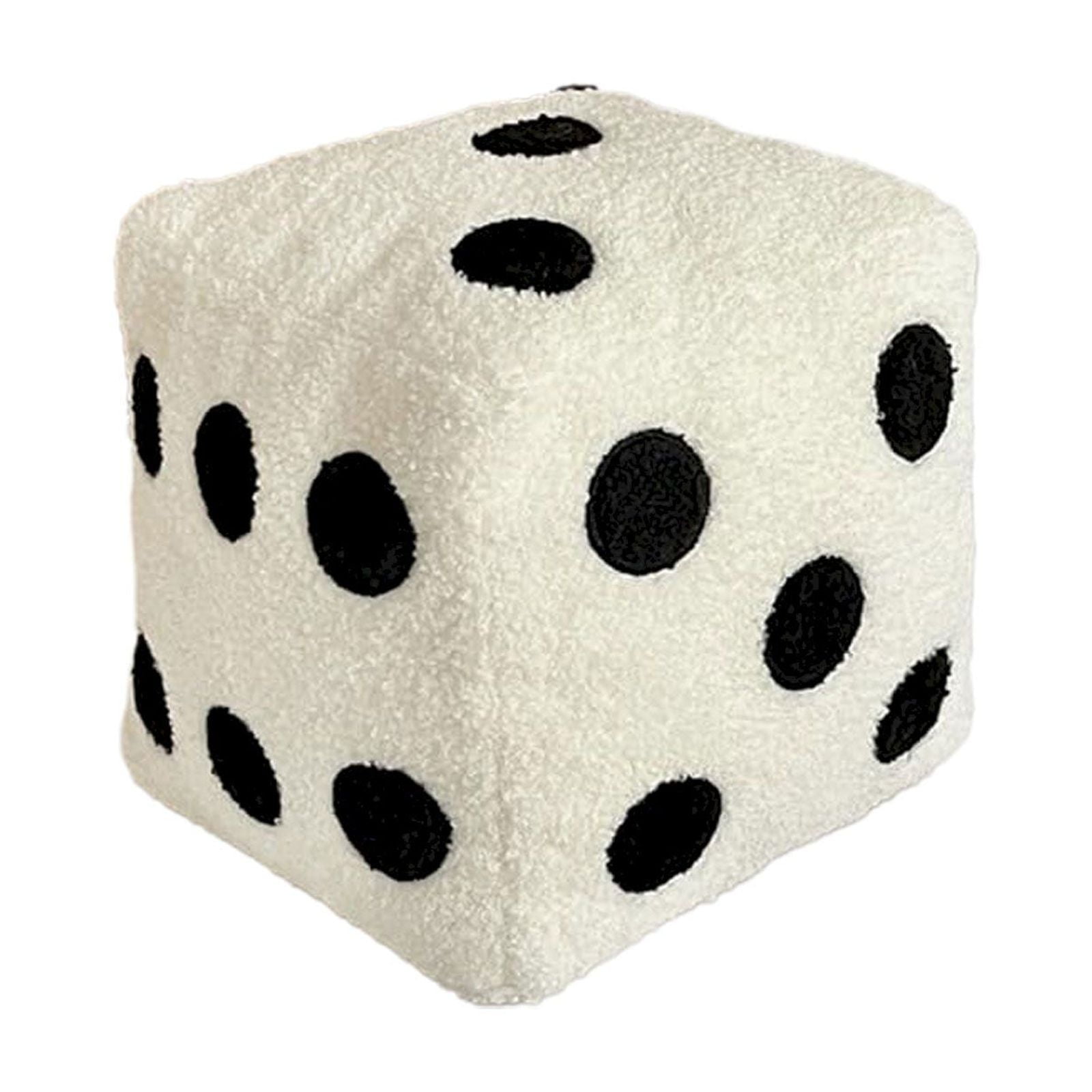 Clearance Home Decor! Blecry Dice Plush Pillow Cream White (Qty One