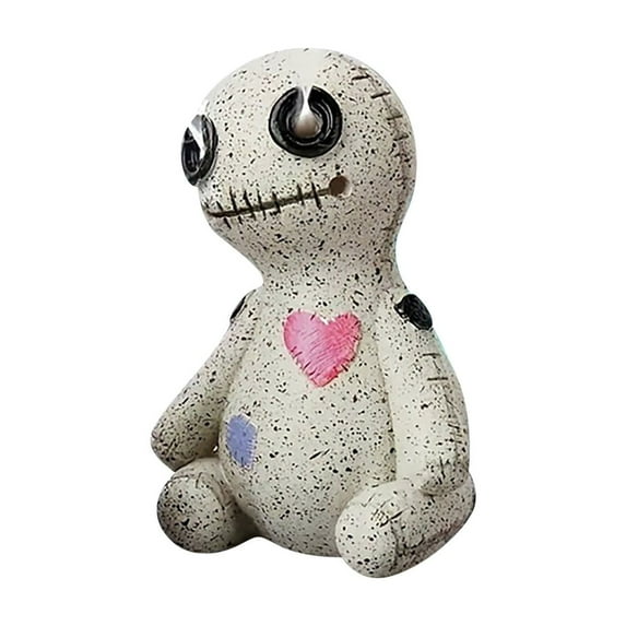 Clearance Home Decor Handmade Resin Doll Desktop Ornament Decorative Figurine with Incense Burner for Home Room White,10cm