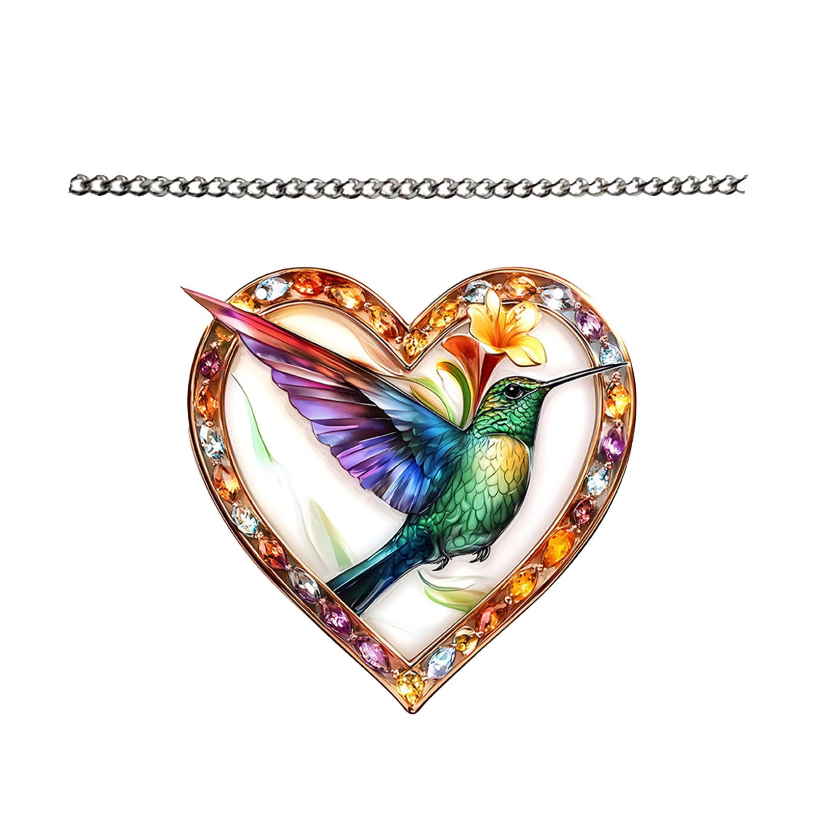 Clearance! Home Decor Heart Shaped Flying Magpie 2D Acrylic Stained
