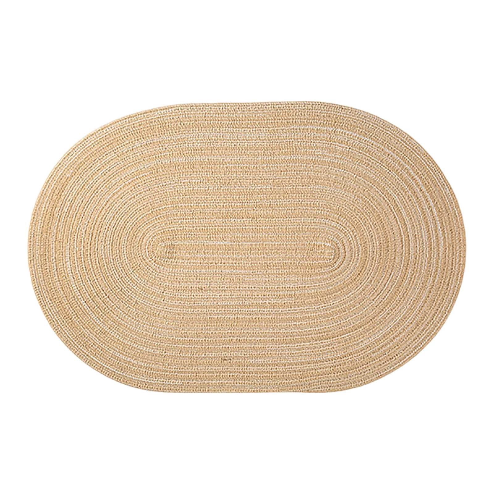 Clearance! Home Decor Oval Hand Woven Placemat Handmade Table Mats Heat ...