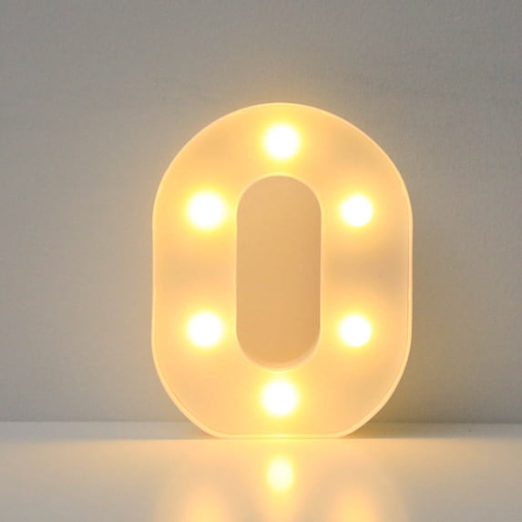Clearance Home Decorations Farmhouse for Living Room Alphabet LED Letter Lights Light Up White Plastic Letters Standing Hanging A-M