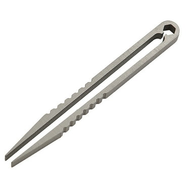 1 Pair of Tweezers Home Durable Titanium Alloy Mini Tweezers Tool Trumpet Outdoor Travel Tools 1Pcs