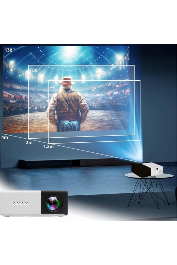 Home HD Mini Portable Micro Projector, 4k Projector Home Theater, Home Movie Projector, Apartment Must Haves, Tech Gadgets, Mini Tv, Cool Stuff Christmas Gifts for Women Men