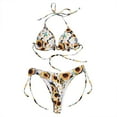 thumbnail image 1 of HomeGardon Bestselling Bikini,Swimsuits for Women Ladies Fashion Flower Print Lacing Strap Hollow Out Split Bikini Women's Swimsuit,S-XL, 1 of 4