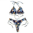 thumbnail image 1 of HomeGardon Bestselling Bikini,Swimsuits for Women Ladies Fashion Flower Print Lacing Strap Hollow Out Split Bikini Women's Swimsuit,S-XL, 1 of 9